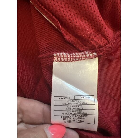 Nike Team Oklahoma Sooners Fit Dry Full Zip Maroon Fleece Zip Jacket Size M - Picture 9 of 14